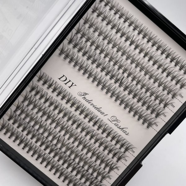 IECILI Individual Lashes/Lash Clusters 240pcs 9-14mm Cluster Eyelash Extensions /12 Roots/C Curl /0.07mm Cluster Lashes/Faux Mink Lash Extensions (C Curl, 20D Cluster Lashes)