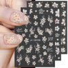 6 Sheets 5D Embossed Sakura Flower Nail Stickers For Nail Art,Cherry Blossom Petals Nail Design Nail Art Stickers Spring Floral Nail Decals Pink Flowers Nail Sticker For Nail Supplies Nail Accessories