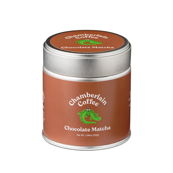 Chamberlain Coffee Chocolate Matcha Green Tea Powder - Rich Cocoa + Ceremonial Grade Matcha - Hot or Iced - Organic, Vegan & Gluten-Free Matcha Powder - 1.06 oz