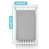 American Baby Company Fitted Mini Crib Sheet 24" x 38", Soft Breathable Neutral 100% Cotton Jersey Portable Sheet, Ash Gray, for Boys and Girls, Fits Most Pack N Play and Mini Crib Mattresses