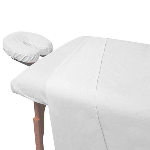 Massage Table Flat Draw Sheets (24-Pieces) Medium - 54x90 Inch 130TC, Breathable, Durable Cotton Blend, Massage Centers, Spas, Nursing Homes, Medical Facilities and Chiropractors by Atlas