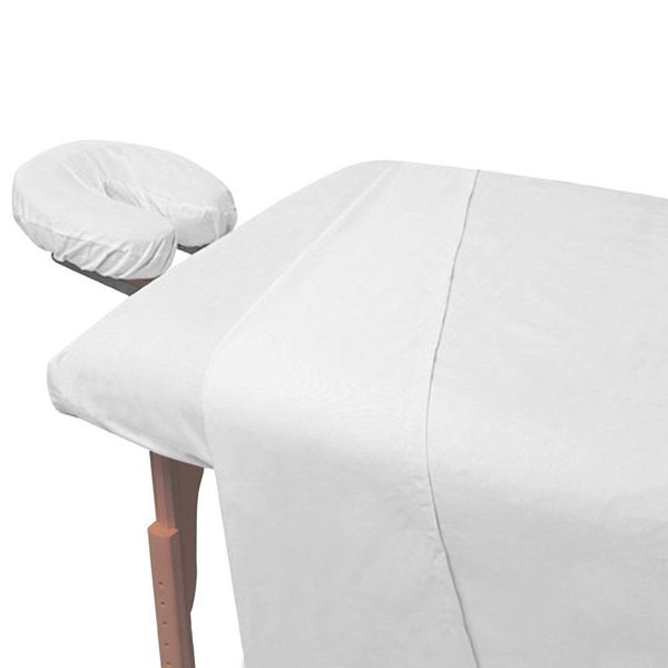 Massage Table Flat Draw Sheets (24-Pieces) Medium - 54x90 Inch 130TC, Breathable, Durable Cotton Blend, Massage Centers, Spas, Nursing Homes, Medical Facilities and Chiropractors by Atlas