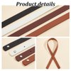 PH PandaHall 4 Colors Leather Bag Handles, 4pcs 23.7 Inch Leather Bag Straps with Silver Rivets Purse Handles Short Handbag Strap Replacement Handles for DIY Handbags Crochet Bags Tote Bag Making