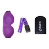 GEGO Premium Travel Kit, Sleep Mask 3D Contoured Eye with Soft Memory Foam, Luggage Tag Waterproof Resistant and Strap with Lock for Luggage TSA Approved (Sleep Mask Purple/Luggage Tag Black)