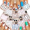 Nail Art Water Slide Tattoo Stickers Decals Delicate Feathers, Flowers & Butterflies for an Elegant Manicure 10 - Pack/LDIV/