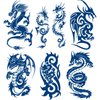 Semi Permanent Tribal Totem Tattoos Lasts 2 Weeks, 6-Sheet 100% Plant-Based Ink Temporary Tattoo,Waterproof Realistic Look that Fades Naturally Tattoo Stickers for Adults Men Women Girls Kids