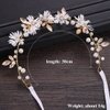 YoralCrea Flower Girl Headpiece Princess Crystal Wedding Headband Baby Girls Flower Crown Pearl Hair Accessories for Birthday Party (gold 2)