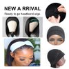 RUIP Straight Bob Headband Wigs 10inch short bob wigs for Black Women None Lace Half Wigs Natural Heat Resistant Synthetic Hair Headband Wigs for Cosplay Party Daily Use (10in), Natural black#1b