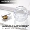 LXIANGN Nail Drill Bits Cleaning Brush Case Cleaner Tool with Clear Cover,Nylon Wire & Steel Wire for Cleaning Carbide/Ceramic Nail Drill Bits,Anti-splash Design, Removable, Washable