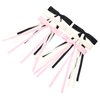 Purggy 6 Pcs Hair Bow Clips for Women Girls, Ribbon Hair Bows with Long Tail, Bowknot Tassel Claw Hair Clip for Women, Hair Barrettes with Bow Accessories（Black, pink, beige）