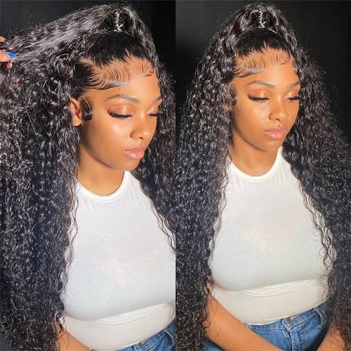 13x6 Lace Front Wigs Human Hair 200% Density Mongolian Kinky Curly Lace Front Wig HD Lace Wig Unprocessed Virgin Human Hair Wigs for Black Women Curly Human Hair Wig Full and Thick 28inch