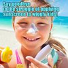 Palksky Sunscreen Applicator for Kids, 2 Pack Sunblock Buddy Brush Set with Protective Caps, Sun Lotion Applicator Sun Cream Brush