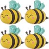SAMOKA Bee Balloons,4 PCS 31 Inch Cute Smile Face Mylar Foil Bee Balloons Birthday Party Decorations,Bee Theme Birthday Supplies Party Decorations Baby Shower