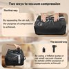 ONTYZZ Travel Vacuum Compression Bags Reusable Compression Bag with IP67 Waterproof Zipper Space Saver Vacuum Bags for Suitcase,One Pack Black