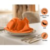 Ruvanti Cloth Napkins Set of 12, 18x18 Inches Napkins Cloth Washable, Soft, Durable, Absorbent, Cotton Blend. Table Dinner Napkins Cloth for Thanksgiving, Halloween Dinners Parties - Orange/Fall