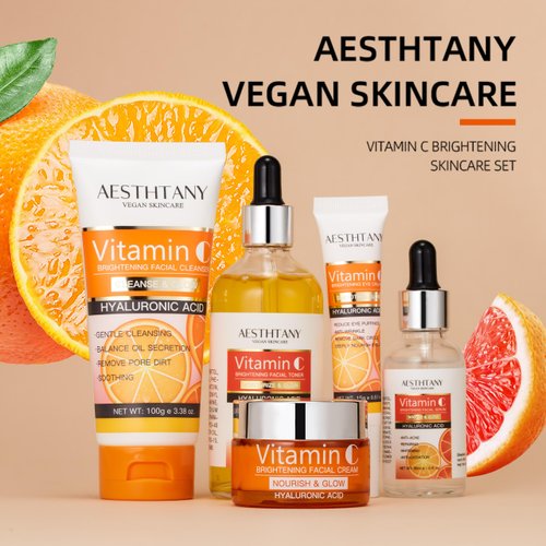 AESTHTANY Natural Skin Care Set Moisturizing Hyaluronic acid Vitamin c skin care set