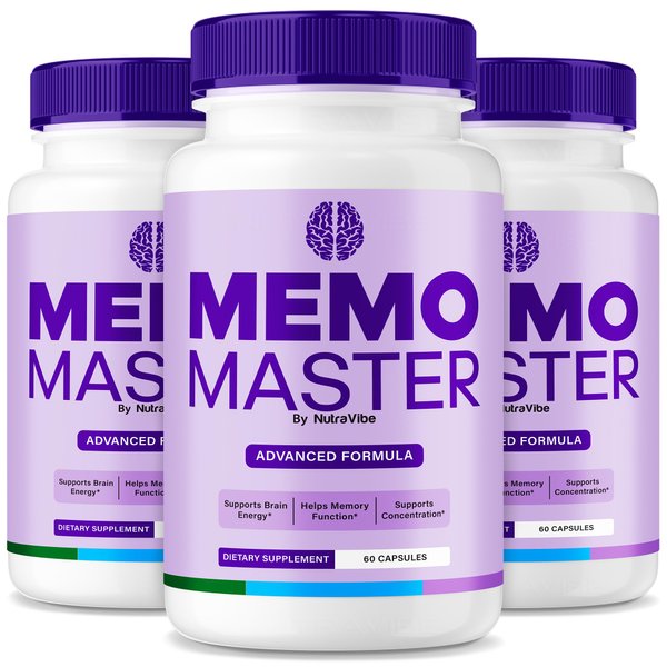(3 Pack) Memo Master – Premium Daily Memory & Focus Support with a Natural Blend to Help Maintain Sharp Thinking and Concentration| Easy-to-Swallow MemoMaster Pills for Everyday Use (180 Capsules)