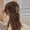 Spider Web Hair Clips Gold Metal Halloween Hair Accessories for Women Girls Playful Hollow Out Spider Web Hair Claw Clips Hairpins Strong Hold Nonslip Hair Clip for Day of the Dead Decoration 1 Pcs