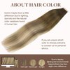 GOO GOO Tape in Hair Extensions Human Hair, 3/8/613 Balayage Walnut Brown to Ash Brown and Bleach Blonde, 22inch 50g 20pcs, Thick Ends Straight Seamless, Invisible Tape in Hair Extensions Human Hair
