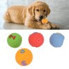 4PCS Dog Squeaky Toys, Soft Puppy Chewing Fetching Latex Dog Toy Interactive Ball Toy with Fun Pattern for Small Medium Pet Random Pattern