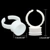 COOSKIN 100pcs Microblading Pigment Glue Rings Tattoo Ink Holder for Eyelash Extension Rings