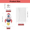 REWIDPARTY Rocket Ship Birthday Party Invitations with Envelopes & Stickers（Set of 15） Rocket Ship Shaped Fill-in Invitations Rocket Birthday Party Invites Cards Space Party Supplies for Kids Teens