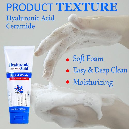 Hyaluronic Acid Pamper Skin Care Set For Women & Girls, Stocking Stuffers for Women With Cleanser,Face Serum,Lotion,Cream(4PCS), Skincare Gift Set For Moisturiser & Glow for Face