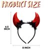 Spooktacular Creations Halloween Devil Horns Headband Red Demon Headwear, Costume Accessories for Kids Girls Women Halloween Party Favors, Cosplay Costume