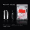 Sethexy Short Oval False Nails 500Pcs 10Sizes Full Cover Acrylic Nail Tips For Art Nail Design (Clear)