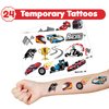 Cherisnowy 48 PCS Race car Party Favors 24PCS Tattoos Sticker 24PCS Slap Bracelets Wristbands Perfect for Themed Birthday Baby Showers or Classroom Rewards Ideal Decor and Gifts for Girls and Boys