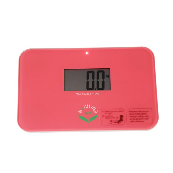 NewlineNY Auto Step On Super Mini Travel Bathroom Digital Scale, 5.25" x 8.5" SBB0638SM (Strawberry Ice)
