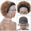 ZIFAN Pixie Cut Wig Human Hair Short Curly Wigs For Black Women Curly Bob Wig Human Hair Human Hair Pre Plucked With Baby Hair 13x1 Short Lace Front Wigs Human Hair 6 Inch (6 Inch, 1B/30)