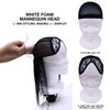 STUDIO LIMITED White Foam Mannequin Head Display, Styrofoam Wig Head (2 pack)