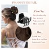 Wodelanle Claw Clip Messy Bun Hair Piece Wavy Hair Bun Curly Messy Bun Hair Piece Synthetic Tousled Updo Hair Extensions Ponytail Scrunchies Hairpieces for Women,Dark Brown Mix Light Auburn