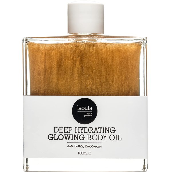LAOUTA Shimmering Bronze Body Oil – Geranium & Grapefruit – Formulated w/Nourishing Natural Oils: Olive, Almond & Apricot – Body Highlighter Oil/Shimmer Oil Body (3.38 Fl oz)