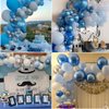 Blue Balloon Metallic Blue Balloons, 60Pcs 12Inch Chrome Blue Balloons Macaron Baby Blue Balloons Pearl Blue Balloons Navy Blue Latex Balloons for Birthday Wedding Baby Shower Party Decoration