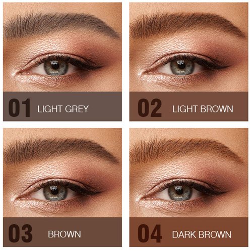 Erinde Waterproof Tinted Brow Gel, Long-lasting Eyebrow Shaping Makeup Gel, Liquid Thickening Brow Mascara, Smudge-Resistant, Flake-Resistant, Volumizing Enhance Brow Mascara, 01 Light Grey