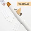 Barber Pencil, Beard Pencil Filler for Men, Household Beard Pencil Liner, Long Lasting Repair Shape Beard Pen Water/Sweat Proof beard filler Shaping Styling Tool(white)