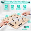 Magnetic Induction Chess Game Set, Commodum 2024 New Table Top Magnet Chess Game, Magnetic Rocks Game Puzzle Toy Family Party Strategy Game for Kids Adults, Magnet Chess Game Board with Stones