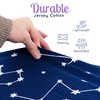 GROW WILD Changing Pad Cover 3 Pack | Soft & Stretchy Jersey Cotton | Baby Changing Table Pad Cover | Diaper Changing Pad Covers for Girls or Boys | Wipeable Sheets | Grey White Navy Blue Stars Moons