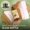 Yoken Pure Castor Oil Glass Bottle 16 fl oz 100% Natural Cold Pressed Castor oil for Face, Body, Hair, Eyelashes - Hexane Free, Unrefined,Virgin, Rich Fatty Acids for Castor Oil Pack Skin Moisturizer