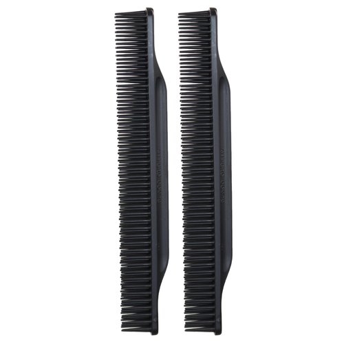 Allegro Combs #70 Wide Tooth Combs Defining Brush Comb 3-Row Wide Tooth For Curly Hair Comb For Women Curly Hair, Hair Stylists Hair Comb 2 Piece (Black)
