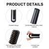 Mozeat Lens Folding Boar Bristles Brush, Collapsable Pocket Hair Brush with Natural Bristles, Anti-Static Range Hair Brush, Mini Beard Brush, Portable Hair Styling Tool for Women and Men