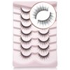 Onlyall Natural Lashes Short Eyelashes Wispy Lashes Natural Look Soft False Eyelashes False Eye Lashes Faux Mink Eyelashes 7 Pairs D2