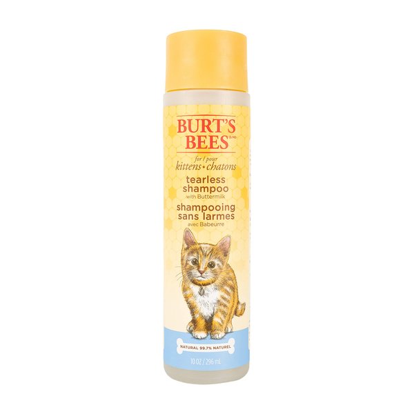 BURT'S BEES FOR PETS Kittens Natural Tearless Shampoo with Buttermilk, 10 Fl Oz - Kitten and Cat Grooming And Bath Supplies, Kitty Shampoo, Pet Shampoo for Cats