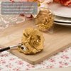 JenlyFavors Ornate Matte Gold Rose Design Compact Mirror (12 Pieces)