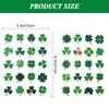 40 Pieces Glitter Shamrock Temporary Tattoos, St Patricks Day Tattoos Stickers for Kids, Irish Parade Party Favors Decorations Accessories
