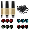 Accmor 12 Pcs Darts Plastic Tip, Soft Tip Darts Set, 14g Plastic Tipped Dart, Attach Extra 36 Black 2BA Replacement Tips, Soft Tip Darts for Electronic/Plastic Dartboard