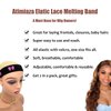 Atimiaza 2 Pcs Elastic Bands for Wig, Bow Tie Lace Melting Band, Wig Band for Melting Lace, Melting Band for Lace Front, Melt Band for Lace Wigs, Edge Wrap to Lay Edges (Bow Tie, Pack of 2)