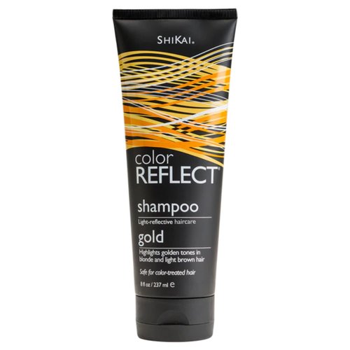 ShiKai Color Reflect Gold Hair Shampoo (8 oz) | Hydrating Hair Brightener with Chamomile |Enhance Gold Color in Blonde, Lt Brown & Red Hair